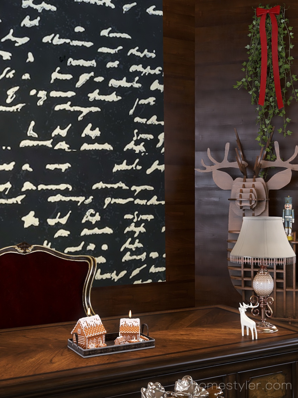 #ChristmasRoomContest_Santa's Office 3d design renderings