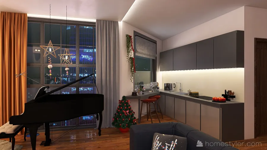 #ChristmasRoomContest-Mery Christmas 3d design renderings
