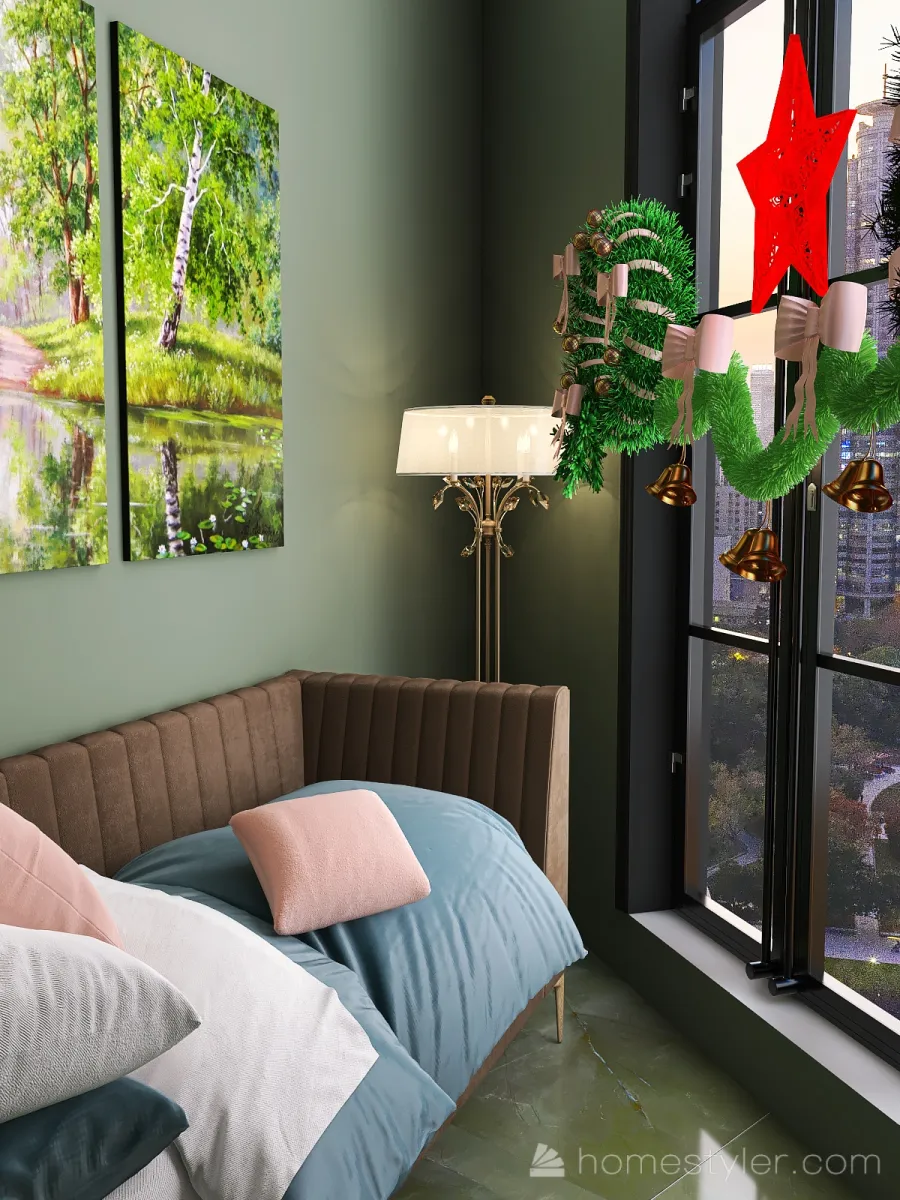 #ChristmasRoomContest - City  Modern Appartment 3d design renderings