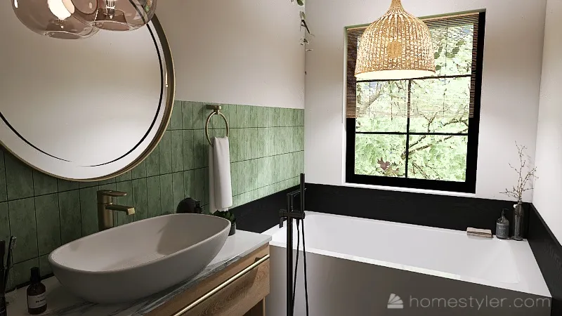 Bohemian Bedroom On-Suite 3d design renderings