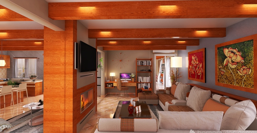 appartamento modern 3d design renderings