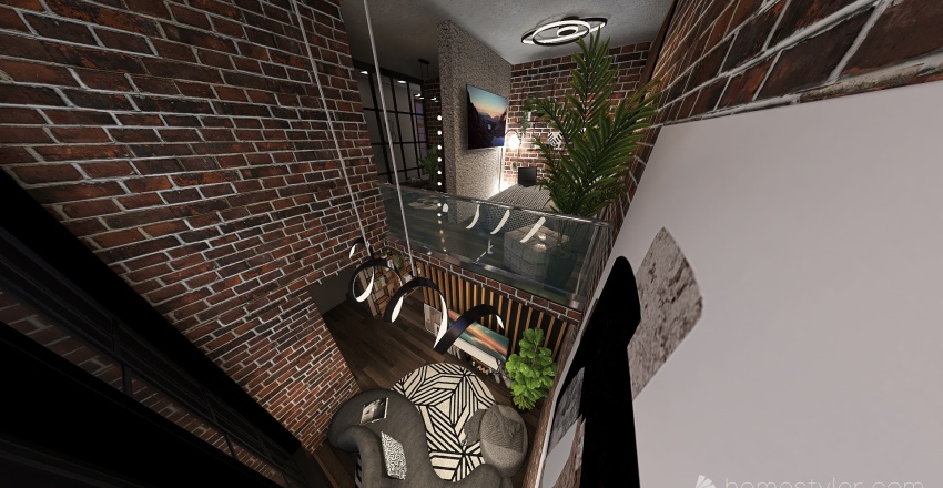 Industrial style house 3d design renderings