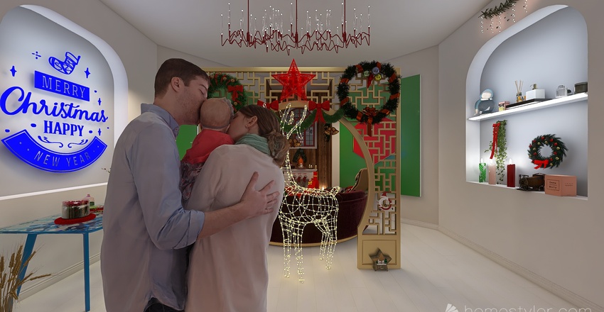 Stanza del Natale 3d design renderings