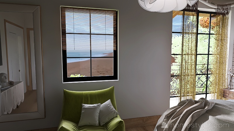 Bohemian Bedroom 3d design renderings