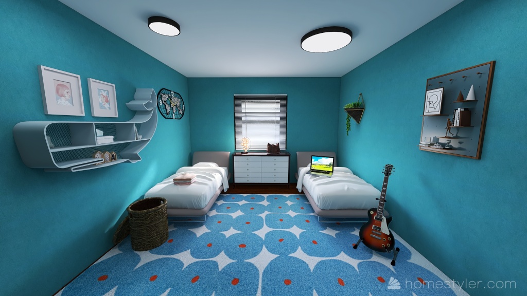 Boy Dorm 3d design renderings