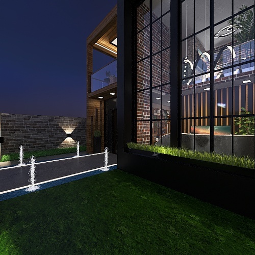 Industrial style house 3d design renderings