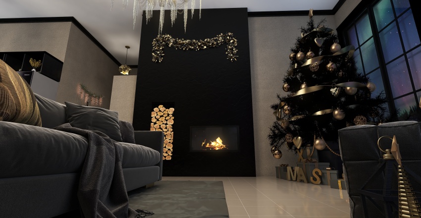 #ChristmasRoomContest_Una navidad diferente 3d design renderings