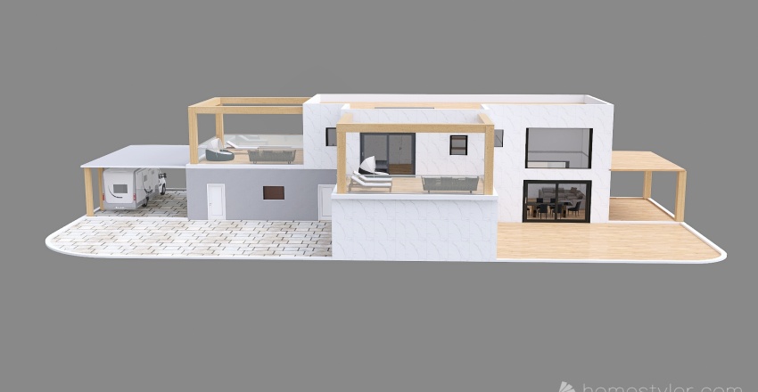 Dom i działka  - ver. 16 3d design renderings