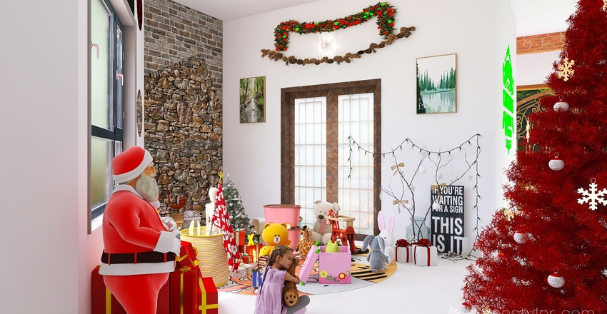 Stanza del Natale 3d design renderings