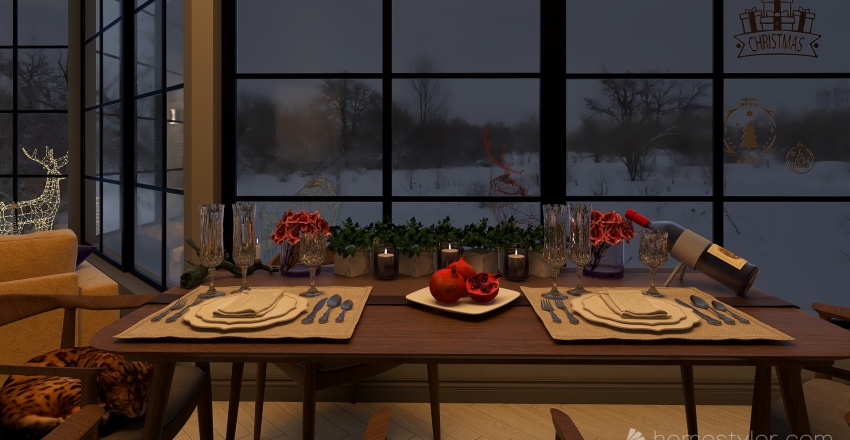 #ChristmasRoomContest FLATburo 3d design renderings
