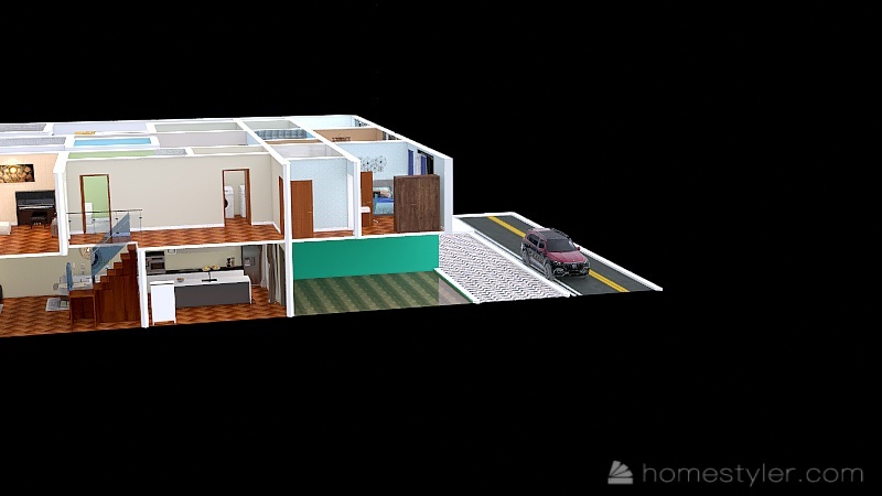 Three houses 3d design picture 1089.66