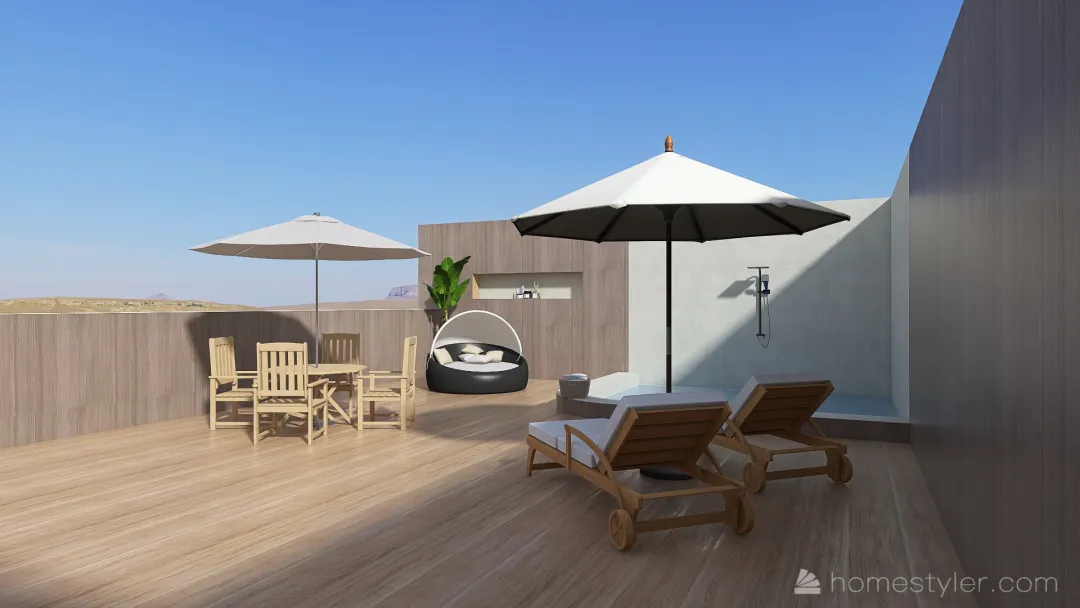 Outdoor pool 3d design renderings