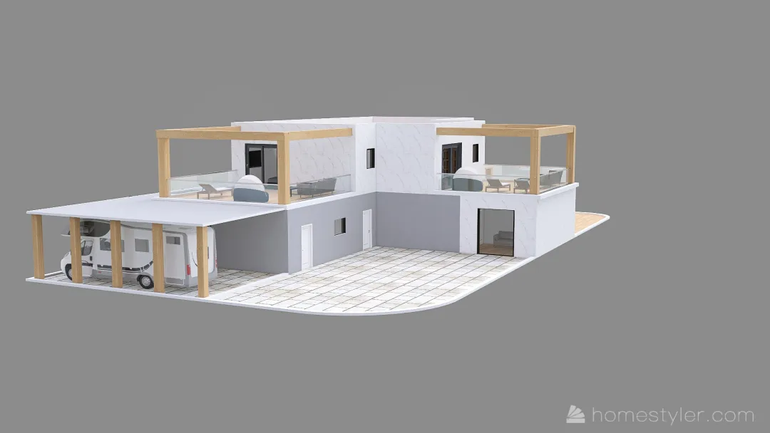 Dom i działka  - ver. 12 3d design renderings