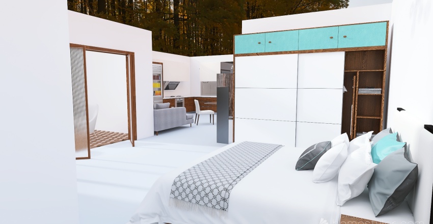 Living/Kitchen/Diner/Bedroom 3d design renderings