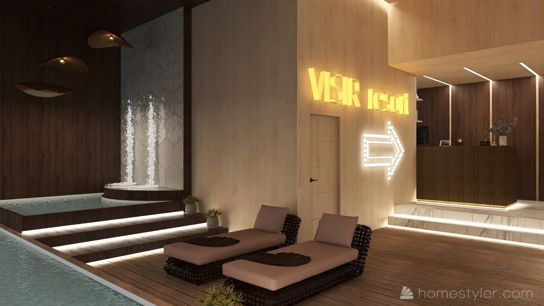 VISIR RESORT in NYC WoodTones 3d design renderings