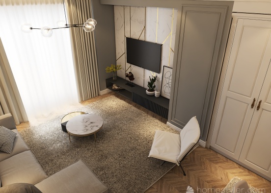 Grand Hayat - Living Room + Hall_copy Design Rendering