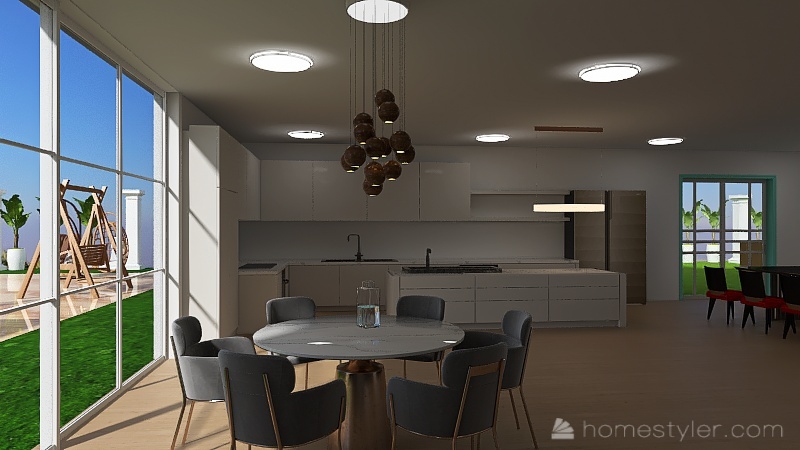 Modern Mega Mansion 3d design renderings