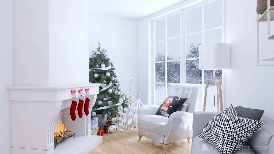 #ChristmasRoomContest- Soft Design 3d design renderings