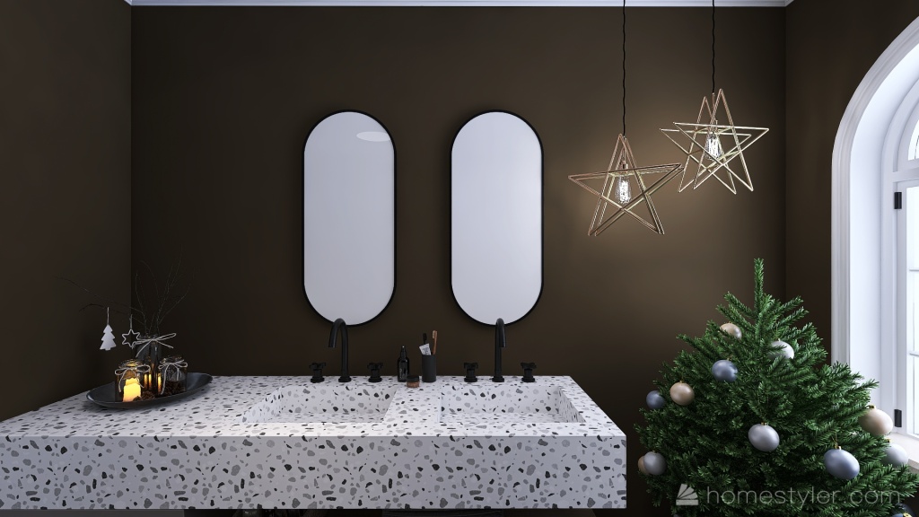 #ChristmasRoomContest_modern cozy Christmas home 3d design renderings