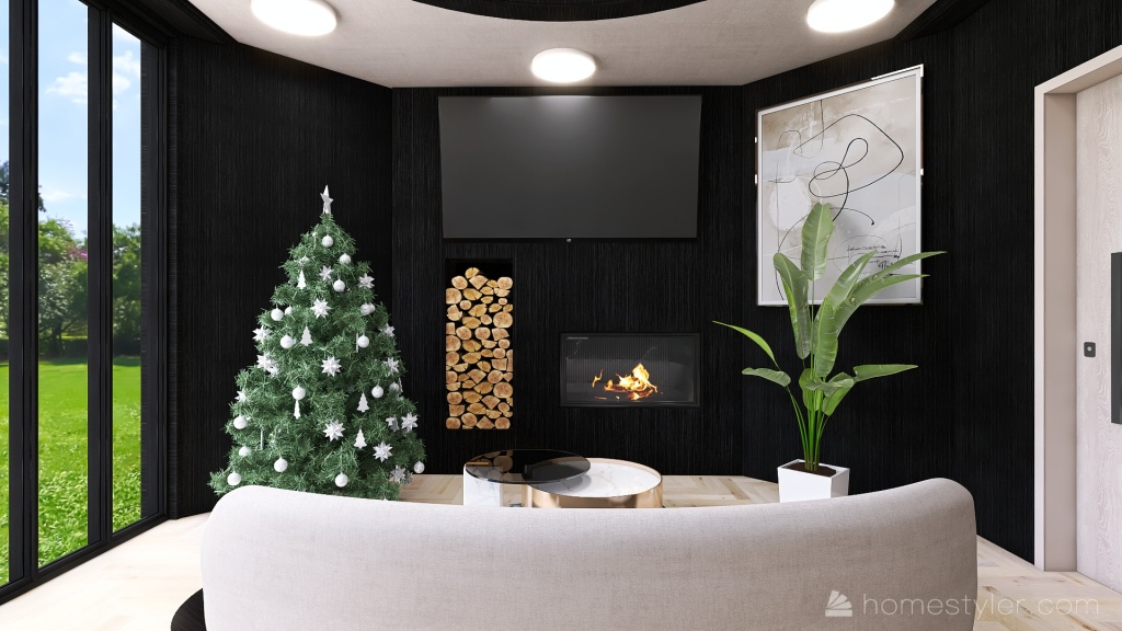 #ChristmasRoomContest_Dark Christmas... 3d design renderings