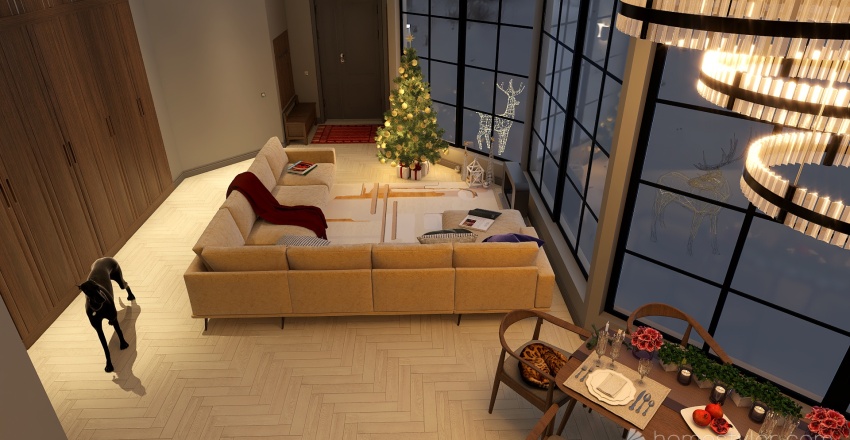 #ChristmasRoomContest FLATburo 3d design renderings