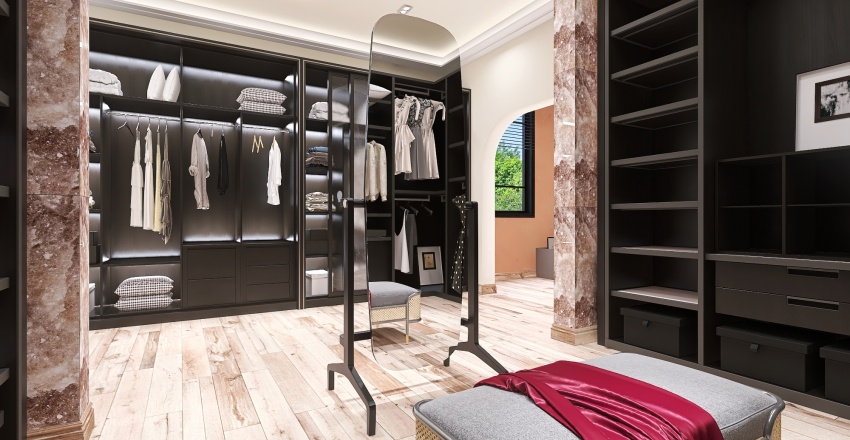 Walk - In closet 3d design renderings