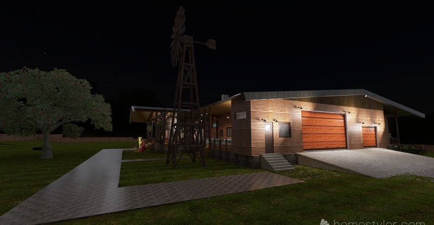 Rustic Home w/Walk-Out Basement 3d design renderings
