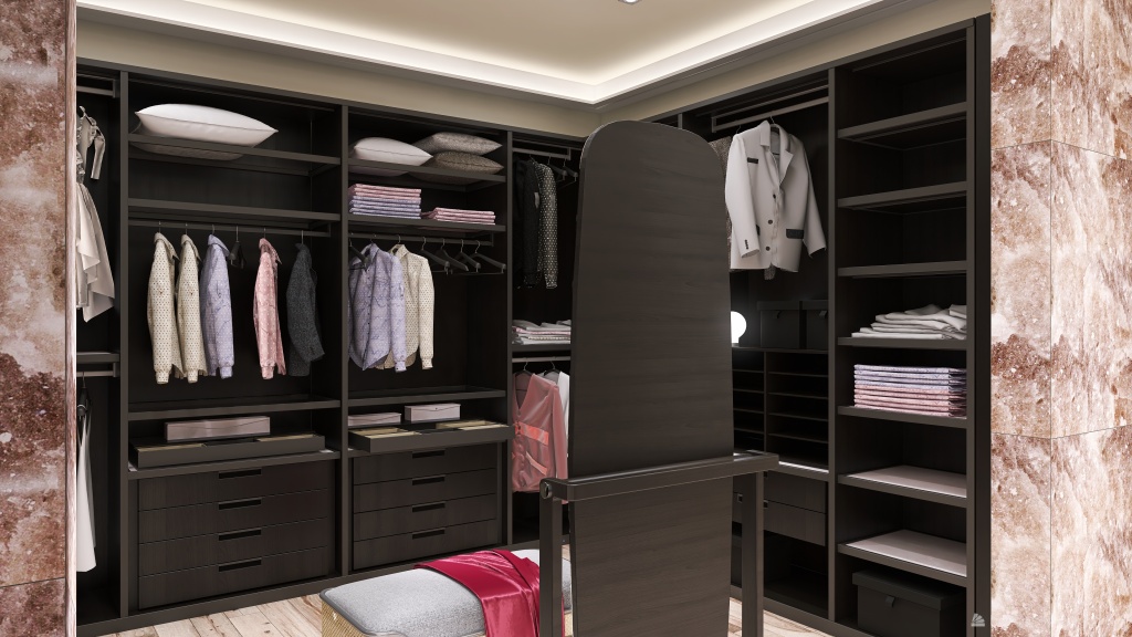 Walk - In closet 3d design renderings