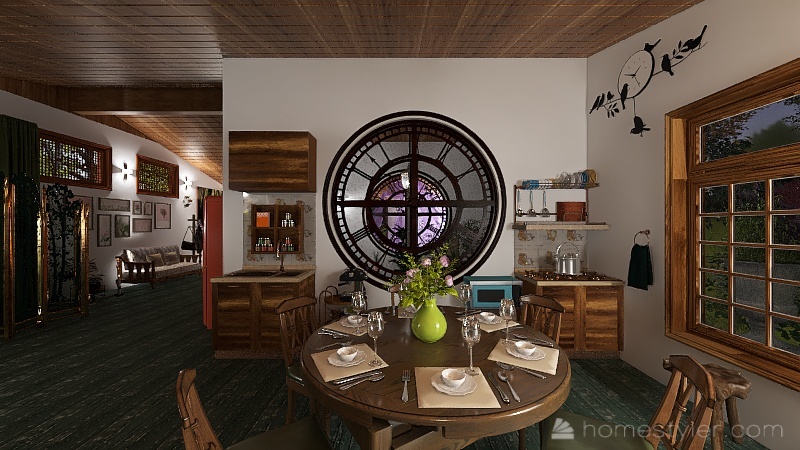 Casetta nel bosco 3d design renderings
