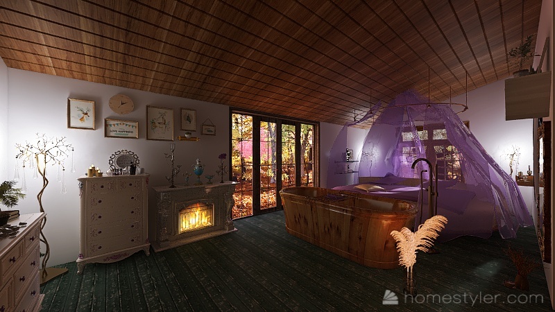 Casetta nel bosco 3d design renderings