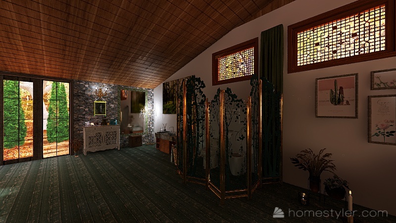 Casetta nel bosco 3d design renderings