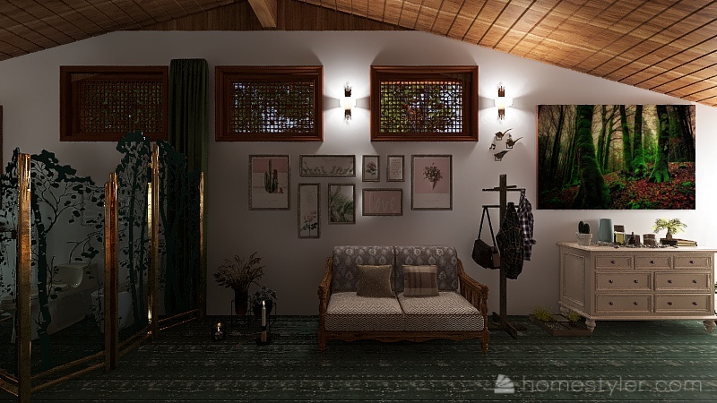 Casetta nel bosco 3d design renderings