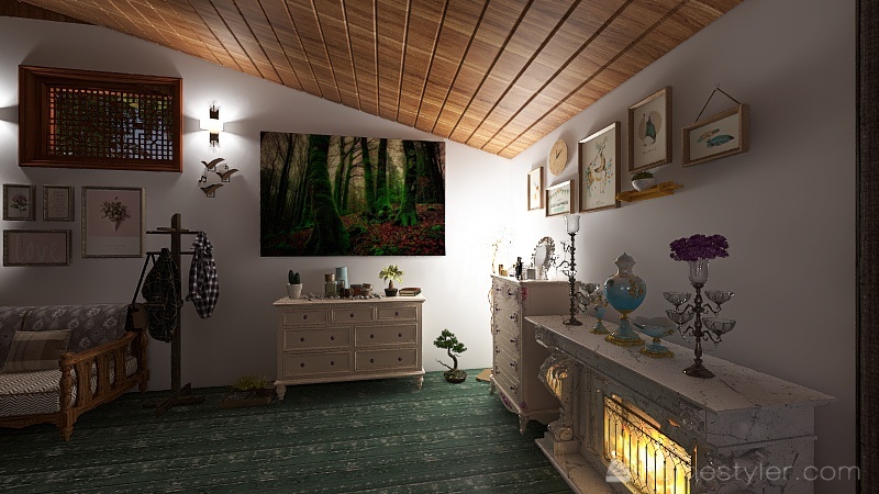 Casetta nel bosco 3d design renderings