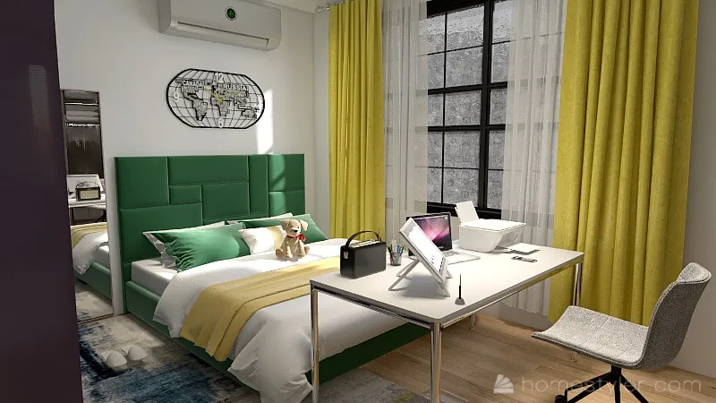 The Artist Apartment 3d design renderings