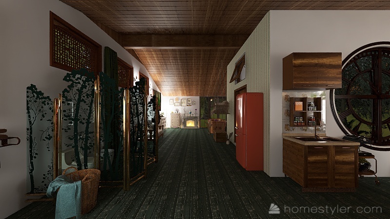 Casetta nel bosco 3d design renderings