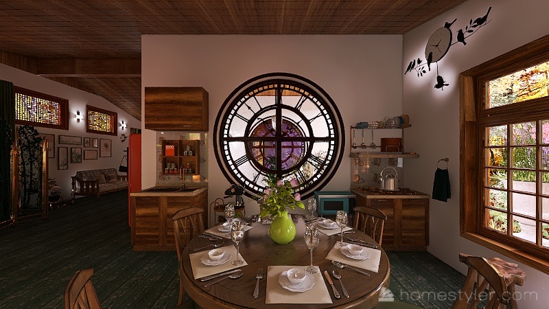 Casetta nel bosco 3d design renderings