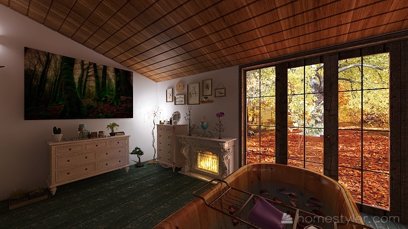 Casetta nel bosco 3d design renderings
