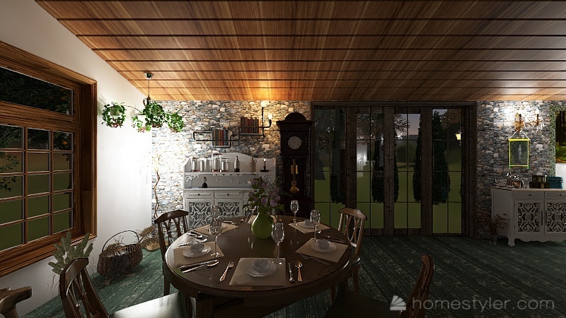 Casetta nel bosco 3d design renderings