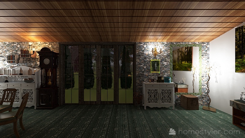 Casetta nel bosco 3d design renderings