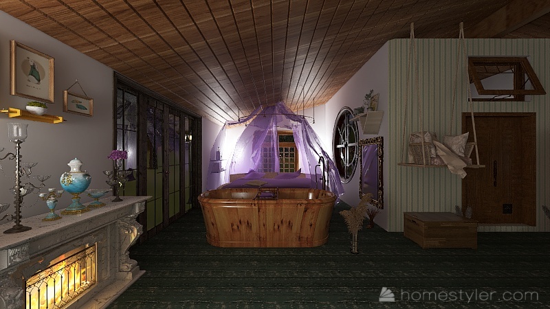 Casetta nel bosco 3d design renderings