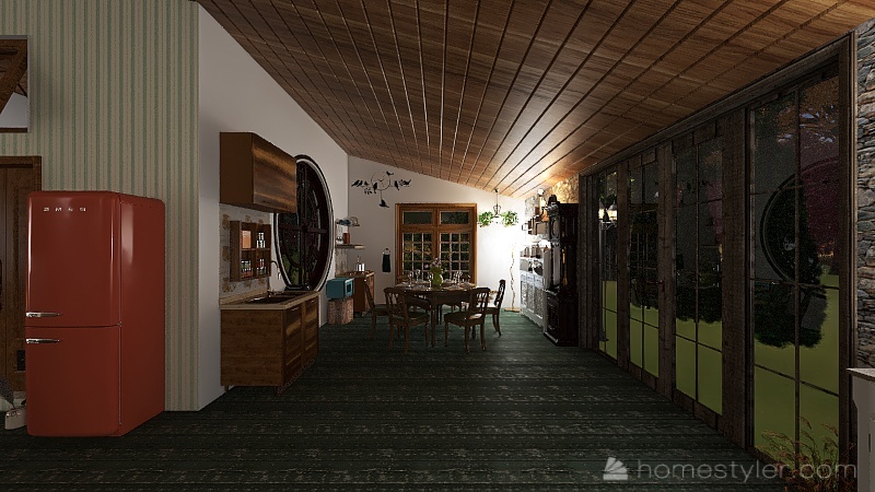 Casetta nel bosco 3d design renderings