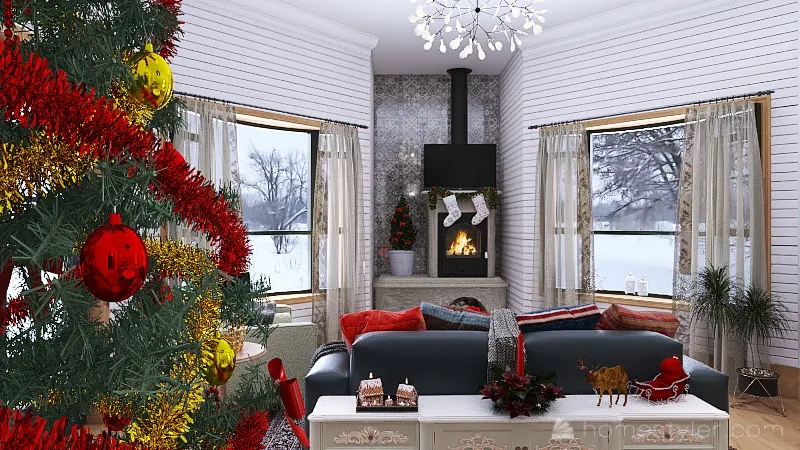 Christmas Room Contest 3d design renderings