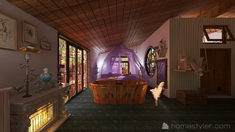 Casetta nel bosco 3d design renderings