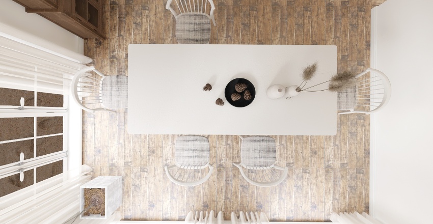 Costal WarmTones Dining Room 3d design renderings