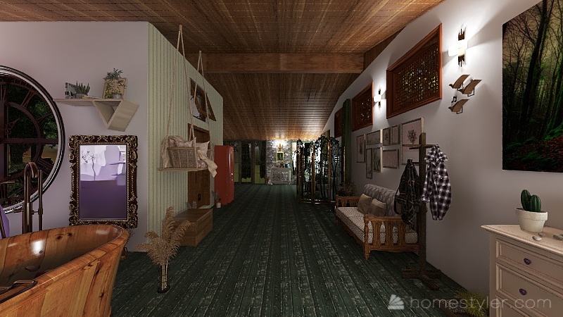 Casetta nel bosco 3d design renderings