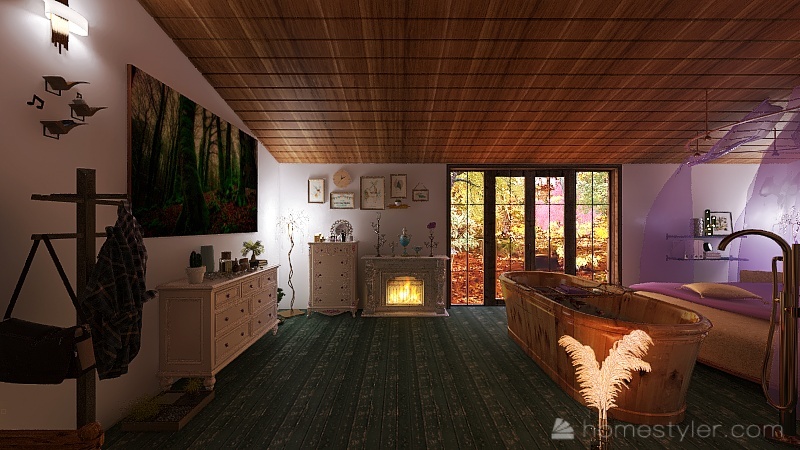 Casetta nel bosco 3d design renderings