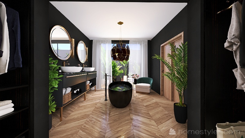Black garden Villa 3d design renderings