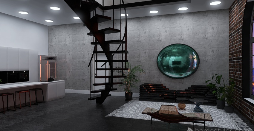 Brooklyn loft 3d design renderings
