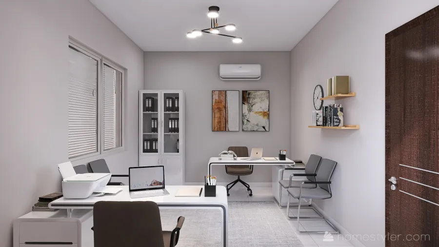 Reception & office (Afnan Project) 3d design renderings