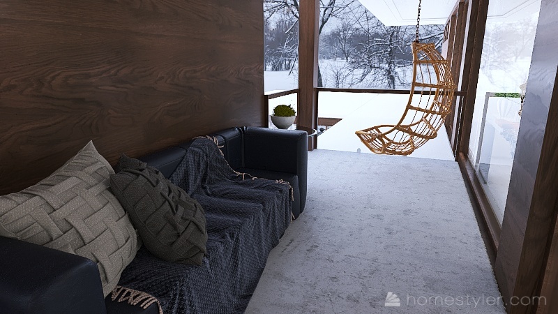 Secluded Ski Chalet 3d design renderings